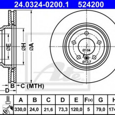 Disc frana BMW Seria 1 (E87) (2003 - 2013) ATE 24.0324-0200.1