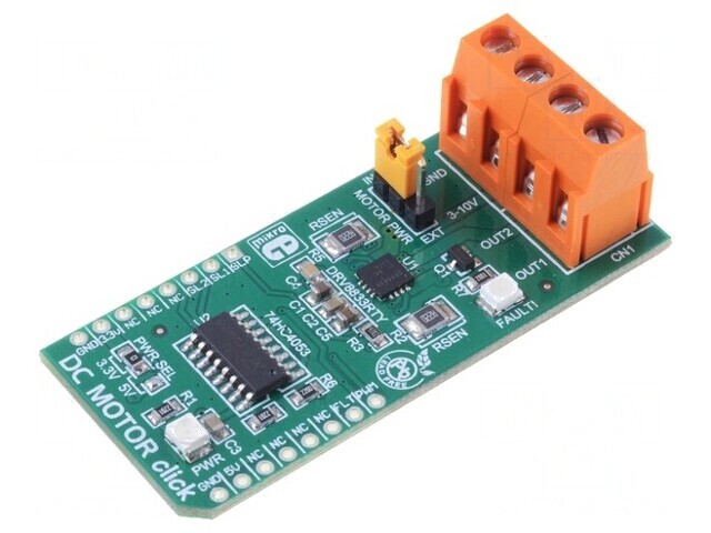Driver Motor PWM Click Board 74HC4053 DRV8833RTY