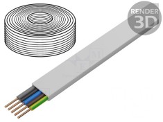 Cablu electric YDY 5G1,5mm2 alb 100m foto