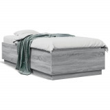 Cumpara ieftin Gossi cadru de pat, gri sonoma, 90x190 cm, lemn prelucrat