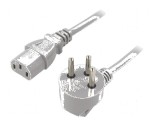 Cablu electric 3x1mm2 IEC C13 mamă IS1-16P unghi PVC