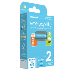 Acumulatori Eneloop, Ni-Mh, 1.2V, AAA, R3 550mAh Preincarcati, ECO, Plastic Free, Blister 2 foto