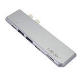 Cumpara ieftin Resigilat : Adaptor Multiport USB MINIX NEO C-DGR Dual USB-C pentru MacBook Pro