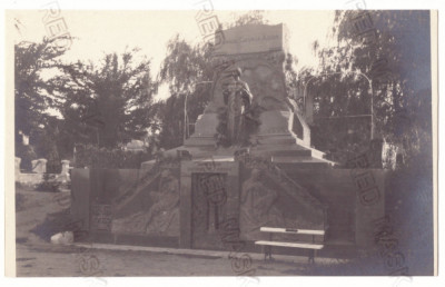 1502 - BUCURESTI, Parcul din Cimitirul BELLU, Monument Funerar ASSAN - old Photo foto