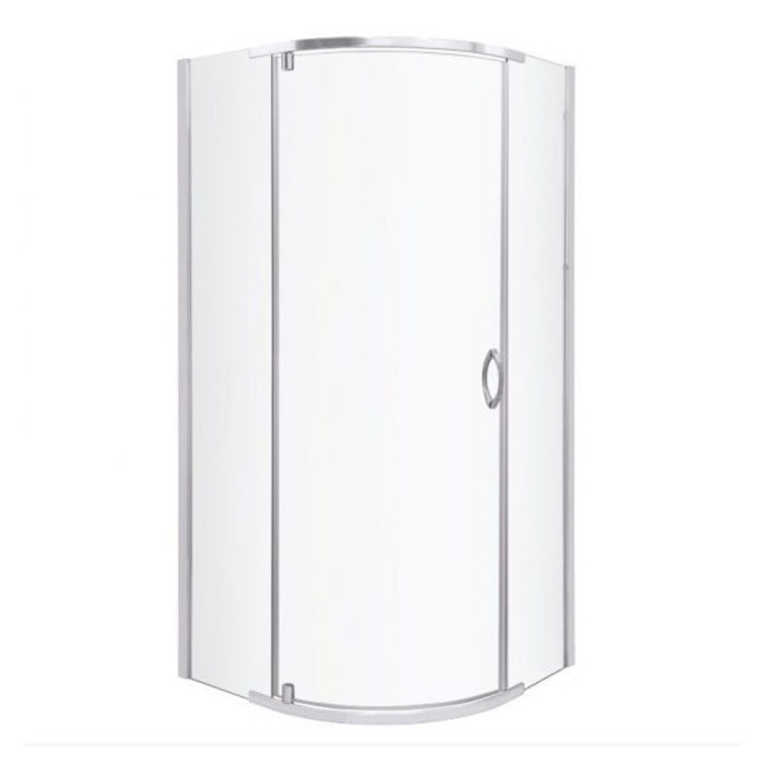Cabină de duș curbată Splash cu cădiță 79x79x206cm - profil cromat, sticlă transparentă