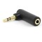 Adaptor audio Jack 3.5 mm Stereo tata in unghi Jack 3.5 mm mama