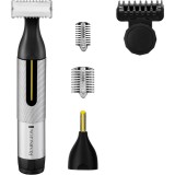 Aparat de ras si tuns barba Remington Omniblade Precision HG4000, Acumulator, 0.15 - 5 mm, Autonomie 60 de min, 4 accesorii, Negru/Gri