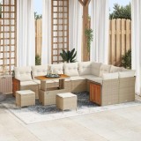 VidaXL Set de canapele pentru grădină 12 pcs Bej, crem 90 x 55 x 71 cm
