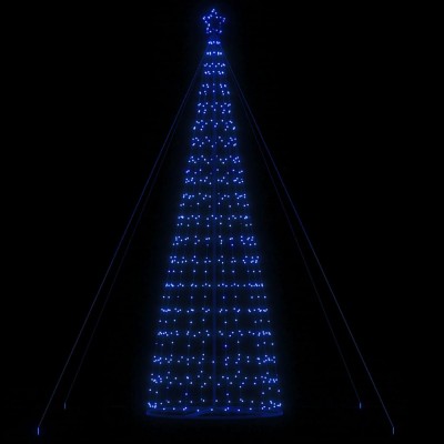 Pom de Crăciun LED 1534 LED-uri Albastru 503 cm foto