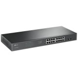 Switch, TP-LINK, 16x1000 Mbps (16xPOE+) + 2xGigabit SFP, Easy Smart, TL-SG1218MPE, Negru