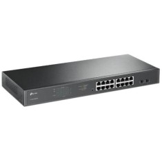 Switch, TP-LINK, 16x1000 Mbps (16xPOE+) + 2xGigabit SFP, Easy Smart, TL-SG1218MPE, Negru