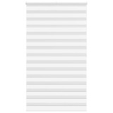 Jaluzea tip zebra alb lățime țesătură 120,9 cm poliester