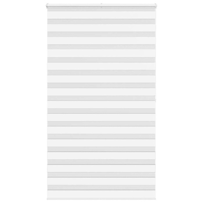 Jaluzea tip zebra alb lățime țesătură 120,9 cm poliester