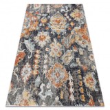 Covor modern MUNDO E0671 oriental vintage exterior negru / galben, 160x220 cm