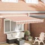 Marchiză retractabilă manuală cu dungi colorate 350x250 cm