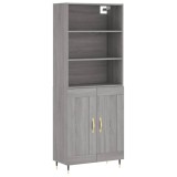 Cumpara ieftin Dulap inalt, gri sonoma, 69,5x34x180 cm, lemn compozit