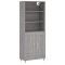 Dulap inalt, gri sonoma, 69,5x34x180 cm, lemn compozit