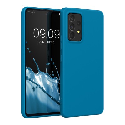 Husa Kwmobile pentru Samsung Galaxy A53 5G, Silicon, Albastru, 57808.224 foto