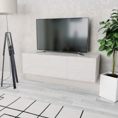 Comodă TV, PAL 120 x 40 x 34 cm Alb foarte lucios foto