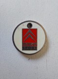 Jeton vintage pandativ reclama automobil Citroen Sport, pentru cos cumparaturi, breloc inel chei, etc