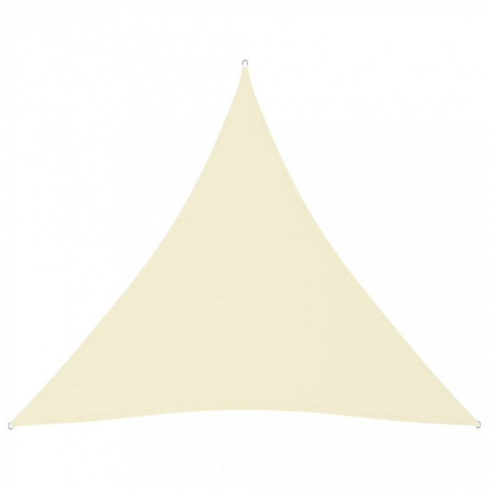 Panza parasolar, crem, 3x3x3 m, tesatura oxford, triunghiular GartenMobel Dekor