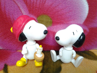 Snoppy Dog 2 figurine jucarii copii foto