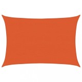 Cumpara ieftin Panza parasolar, portocaliu dreptunghiular 4x5 m HDPE 160 g/m&sup2;