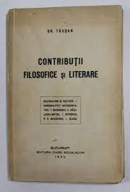 Contributii filosofice si literare - Gr. Tausan foto