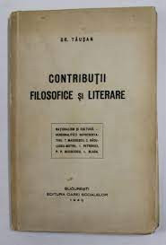 Contributii filosofice si literare - Gr. Tausan