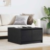 Gossi masuta de cafea cu sertare stejar negru 70,5x70x40 cm