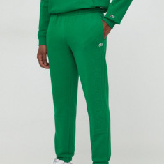 Lacoste pantaloni de trening culoarea verde, cu imprimeu