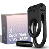 Inel Dublu Vibrator Penis, cu Vibratie Puternica, Silicon Medical, Rezistent la Apa, Fara BPA, Imbunatateste Performanta Sexuala, Stimuleaza Clitorisu