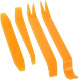 Cumpara ieftin Set 4 piese pentru demontare tapiterie sau elemente de interior auto, plastic, portocaliu, Oem