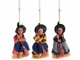 Cumpara ieftin Set 3 figurine Halloween Vrajitoare Befana polirasina textil multicolor cm 27 H