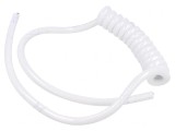 Cablu spiralat alb 2x1,5mm2 neecranat 300V/500V 0,1m