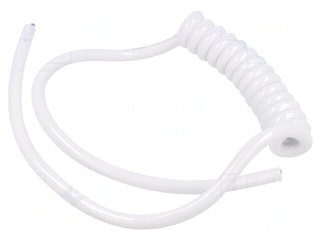 Cablu spiralat alb 2x1,5mm2 neecranat 300V/500V 0,1m