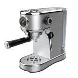 Espressor manual Oliver Voltz, 1450 W, 15 bar, 1 L, Standby, oprire automata, Argintiu