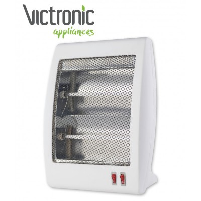 Radiator electric cu quartz Victronic, 400/800W, sistem automat de oprire, Alb foto