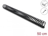 Canal cablu cu adeziv/prindere surub 45x46mm 0.5m Negru, Delock 22077