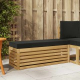 vidaXL Bancă de exterior Alb 115 x 43 x 45 cm Lemn Solid de Acacia 901696