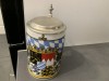 Imensă halba de bere veche,cu capac zinc,marcată,proveniență Germania,de decor.