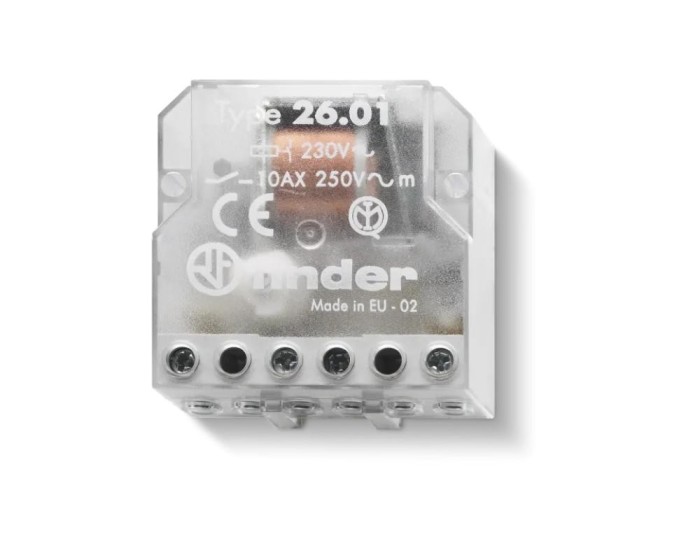Releu pas cu pas (teleruptor) 2 secvente 10A 1ND 230V Finder 260182300000