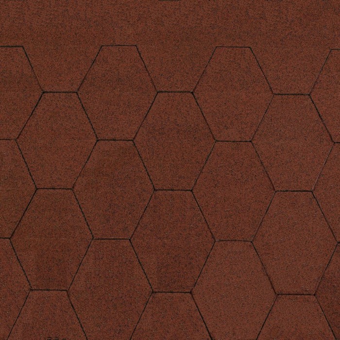 Sindrila bituminoasa Bituglass, hexagon, rosu