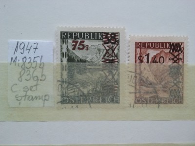1947- Austria-Mi835b-836b-c.set-st. foto