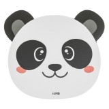 Mousepad cu design cap de panda, 20.5x23 cm, alb, antiderapant, CMCLASS