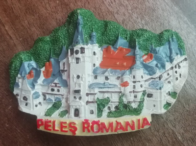 D1 - Magnet frigider - tematica turism - Castelul Peles - Romania 41 foto