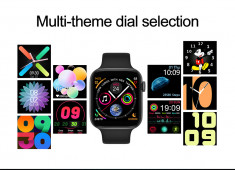 Ceas smartwatch T5 Plus, 2020 IWO8, full OLED 240x240PXL,EKG, ECG, HR, NEGRO foto