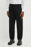 Diesel pantaloni P-ARTHUR bărbați, culoarea negru, cu fason chinos, A11096.0HJAH