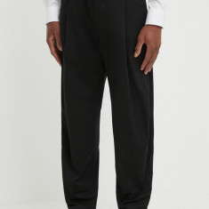 Diesel pantaloni P-ARTHUR bărbați, culoarea negru, cu fason chinos, A11096.0HJAH