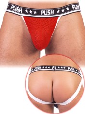 Chiloti sexy barbati Jockstrap Suspensor - XL - Push - rosu/alb foto